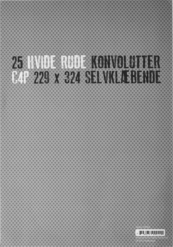 Konvolut relief c4p med rude 25 stk 90 gram