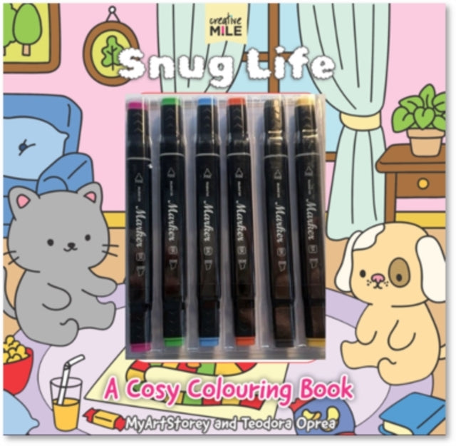 Snug Life: A Cosy Colouring Book and Markers
