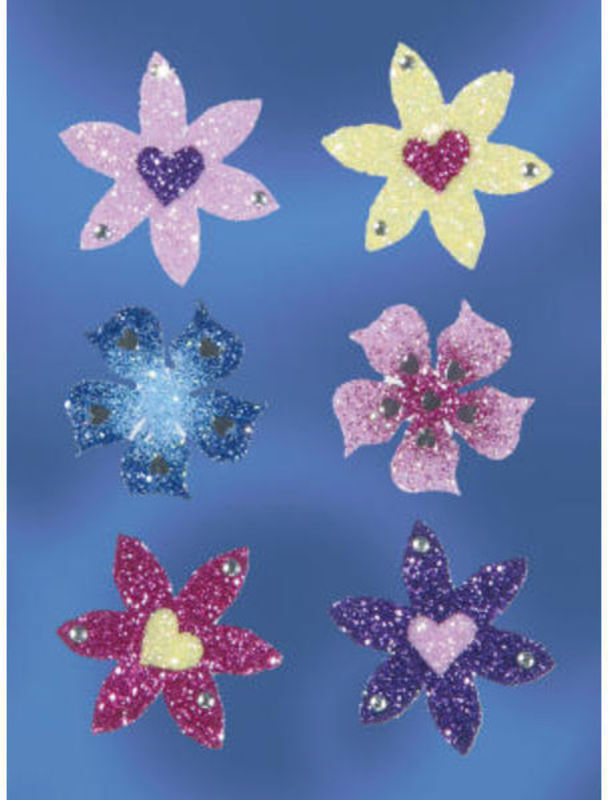 STICKERS AVERY GLITTER BLOMSTER