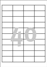 Etiketter ilc 48,5 x 25,4 mm /100 ark