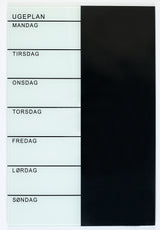 Magnetisk ugeplan i glas