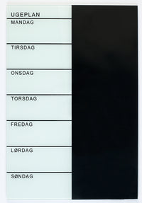 Magnetisk ugeplan i glas