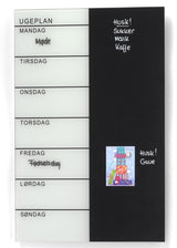 Magnetisk ugeplan i glas
