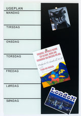 Magnetisk ugeplan i glas