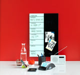 Magnetisk ugeplan i glas