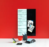 Magnetisk ugeplan i glas