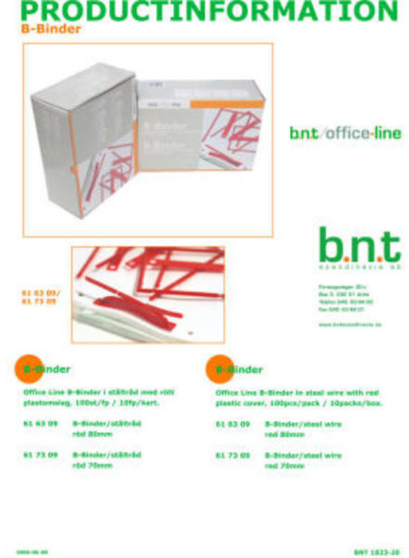 B-binders 80mm office line /100 stk