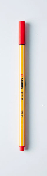 FIBERPEN POINT 88 STABILO RØD