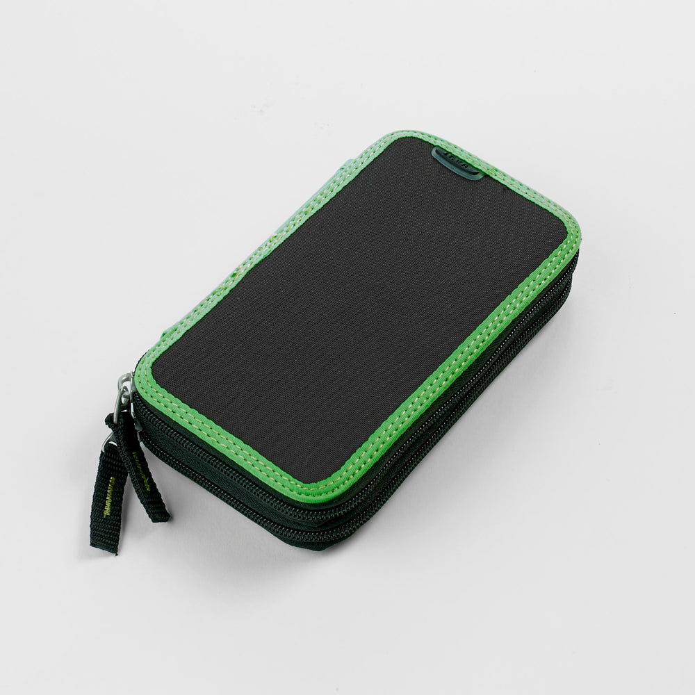Penalhus jeva twozip sort/neon
