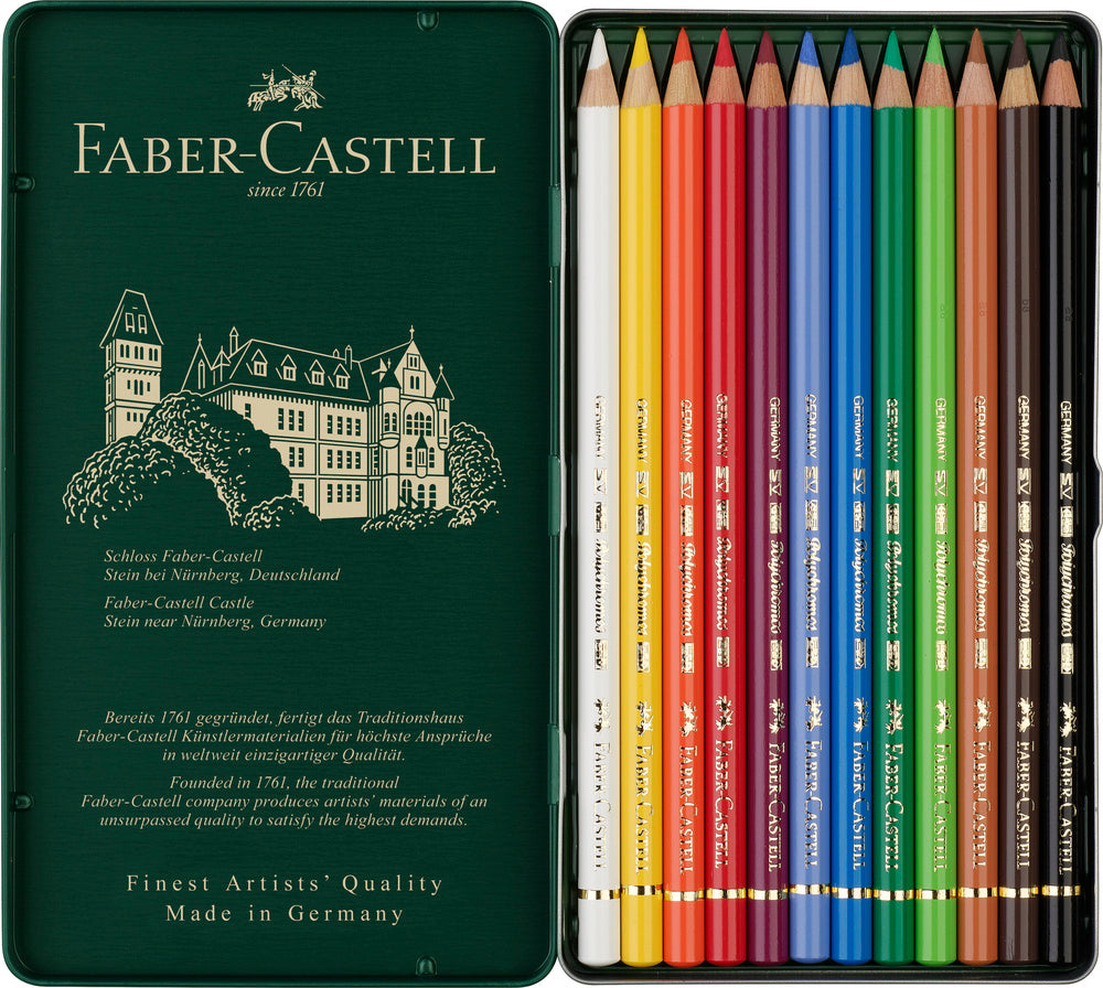 Farveblyant polychromos Faber-Castell 12 farver