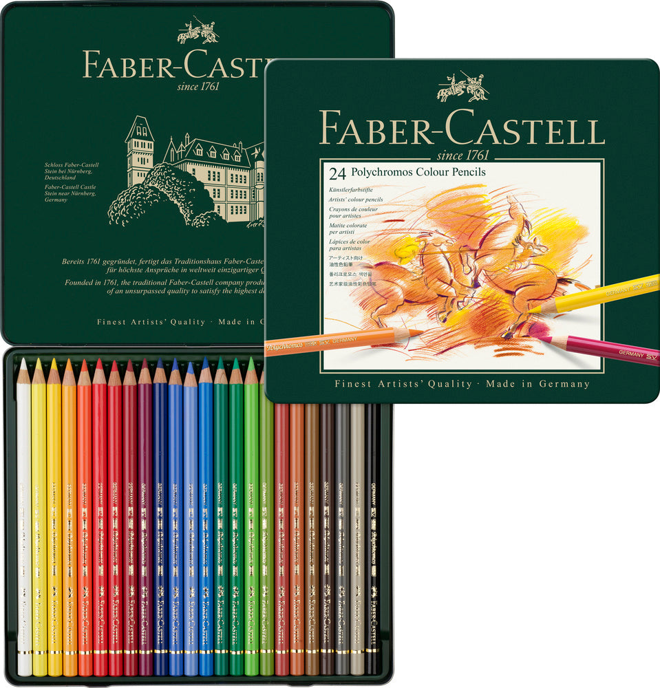 Farveblyant polychromos Faber-Castell 24 farver