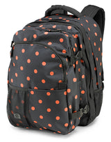 Skoletaske jeva supreme orange prikker