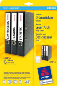 Label lever arch 192x38mm