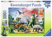Puslespil among the dinosaurs 100 brikker
