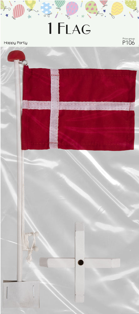 Flagstang m. flag 30 cm. 1 stk.