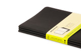 Notesbog Moleskine l cahiers sort 3 stk m/80 blanke ark