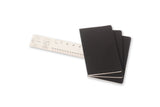 Notesbog Moleskine l cahiers sort 3 stk m/80 blanke ark