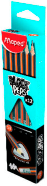 Blyanter Maped black peps 2b / 12stk
