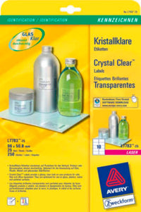 Crystal clear labels 96x50,8mm