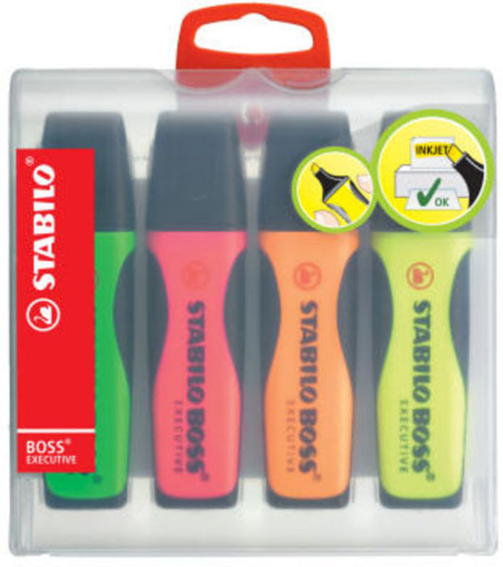 Overstregning Stabilo boss executive /4 stk