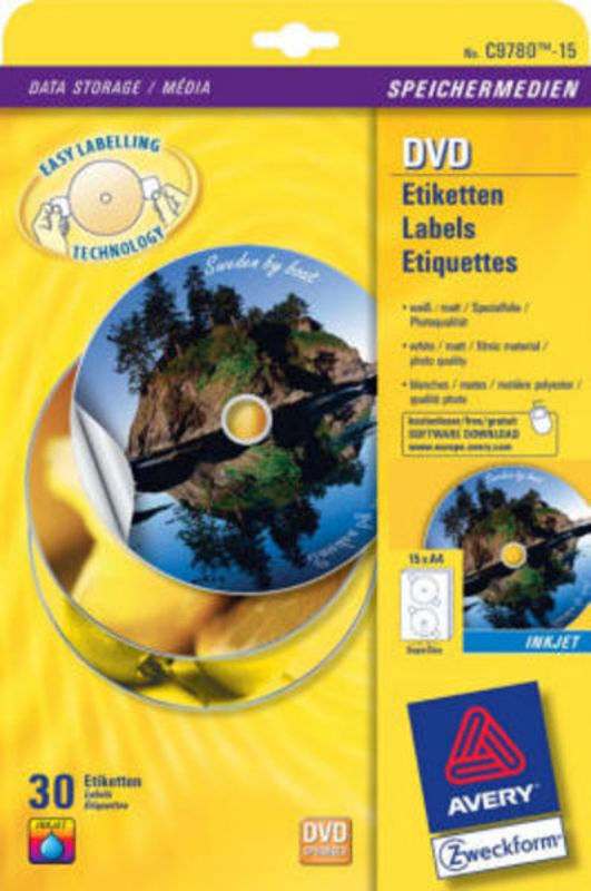 ETIKETTER DVD FULLFACE FOTOKVALITET /30