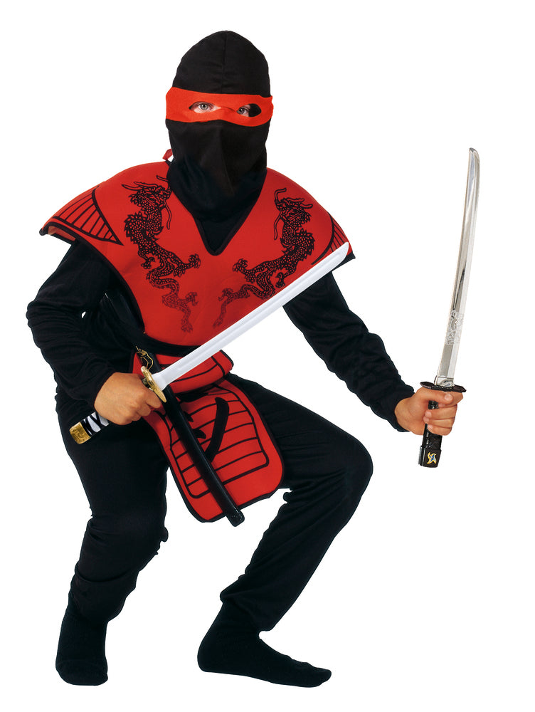 Rød ninja fighter str. 120 cm