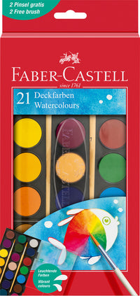 Farvelade Faber-Castell akvarel 21 stk.