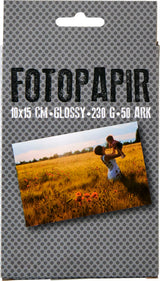 Fotopapir 10x15 230g glossy 50ark