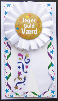 KORT DIPLOM JEG ER GULD VÆRD