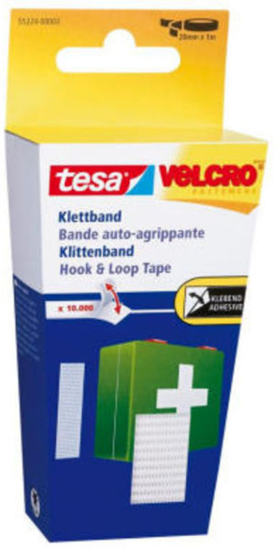 VELCRO BURRETAPE HVID
