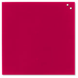 Glastavle magnetisk rød 45x45 cm