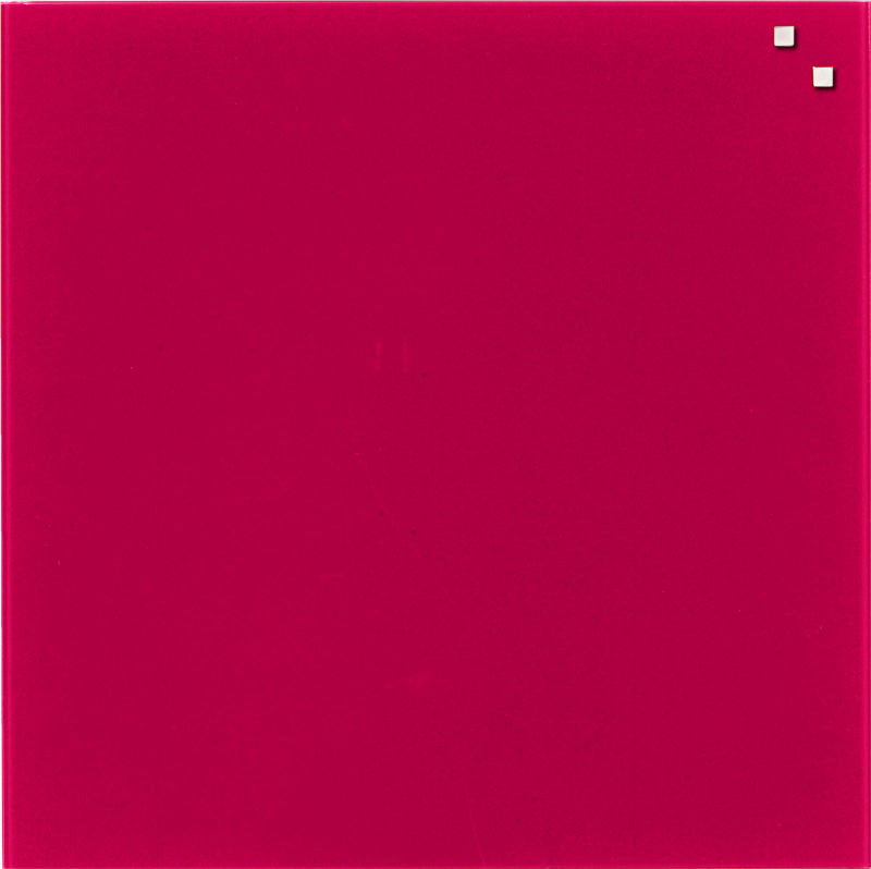 Glastavle magnetisk rød 45x45 cm