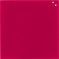 Glastavle magnetisk rød 45x45 cm