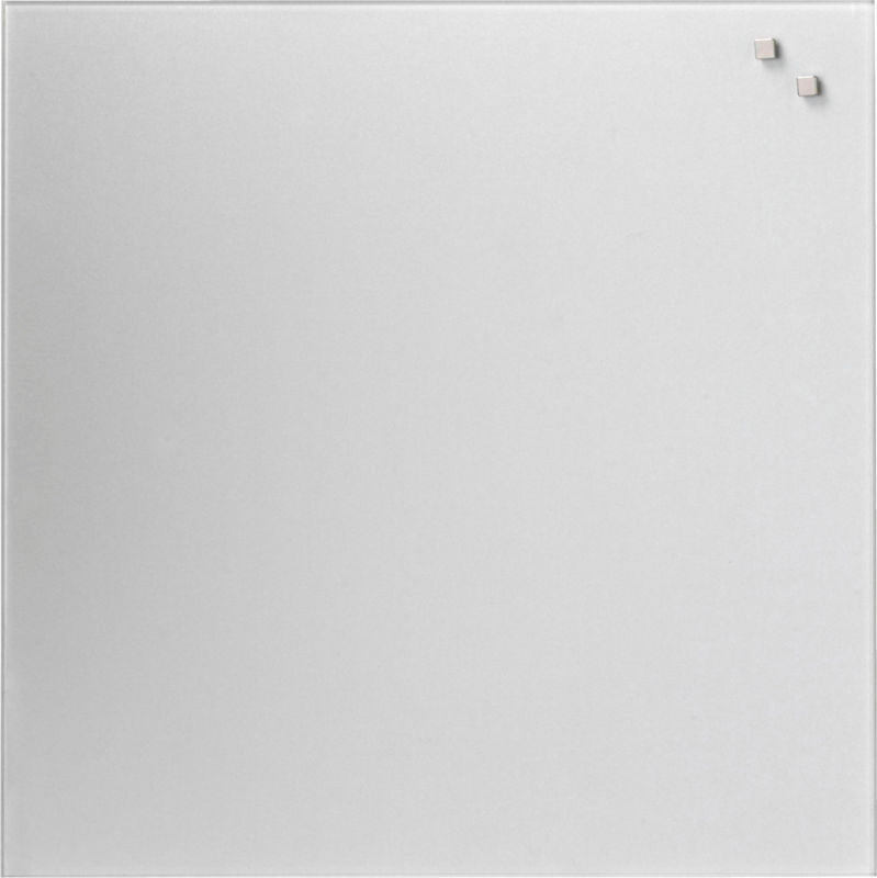 Glastavle magnetisk sølv 45x45 cm
