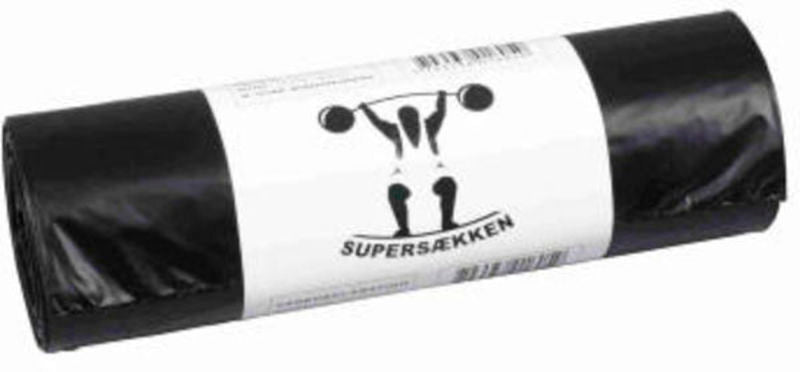 AFFALDSSÆK SORT 100L 10STK SUPERSÆK