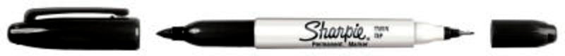 Marker sharpie twin tip fine 1,0mm sort