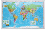 Verdenskort engelsk 137x89cm