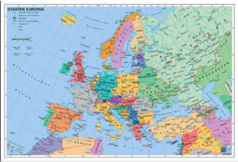 Europakort 97x67cm