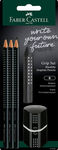 Blistersæt Faber-Castell rader grip mm sort