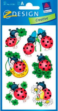 STICKERS CRE PAPIR MARIEHØNS 3 ARK