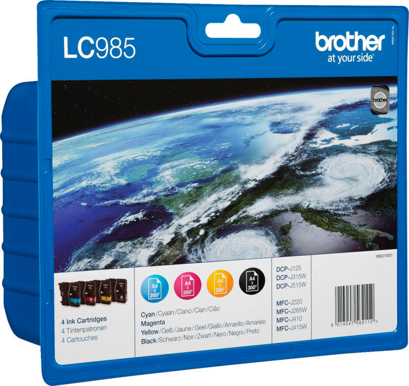 Brother LC-985 valbpdr sampak printerpatron