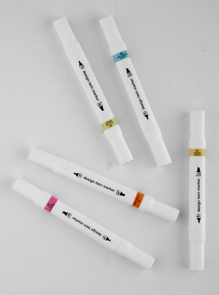 Design twin marker pastel 12 stk