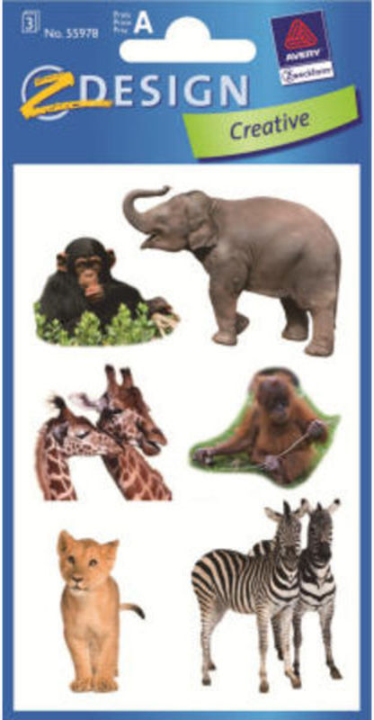 STICKERS VILDE DYR 3 ARK
