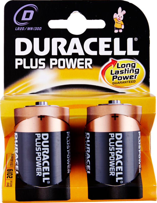 Batteri Duracell plus power al d 2kp