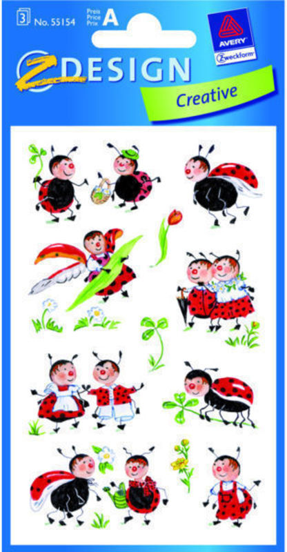 STICKERS CRE PAPIR MARIEHØNS 3ARK