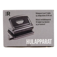 Hulapparat 2 huls Relief metal sort 40