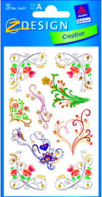 STICKERS CRE PAPIR FANTASI BLOMSTER 2ARK