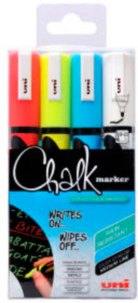 Marker chalk uni pwe 5m 4 stk etui