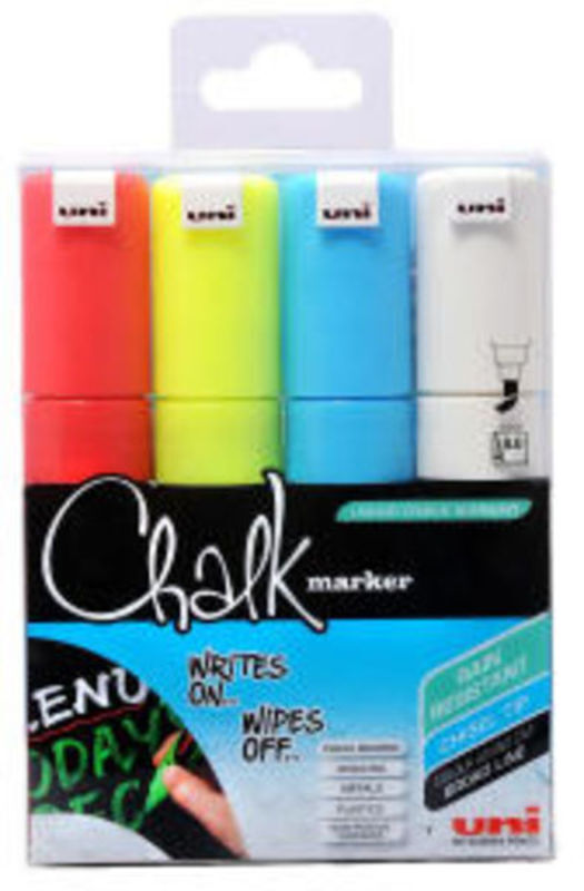 Marker chalk uni pwe 8k 4 stk etui