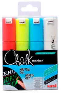 Marker chalk uni pwe 8k 4 stk etui